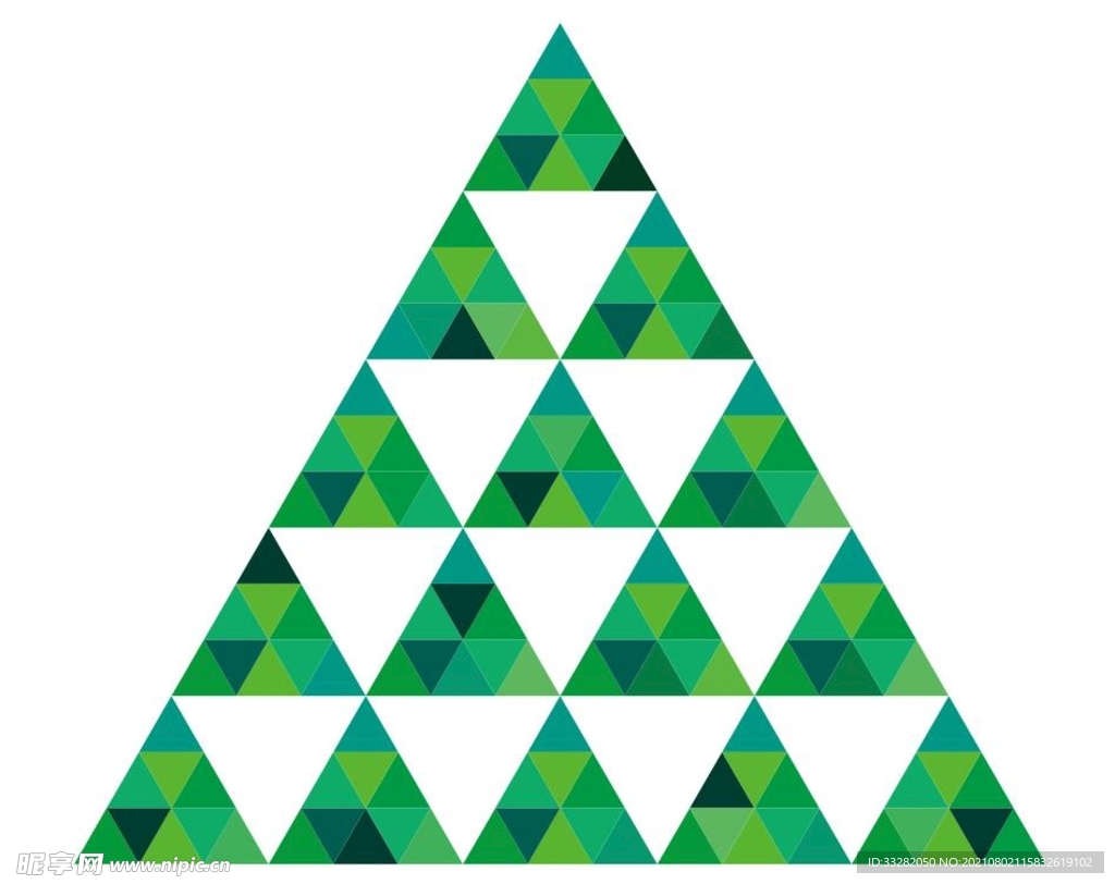 绿色金字塔装饰