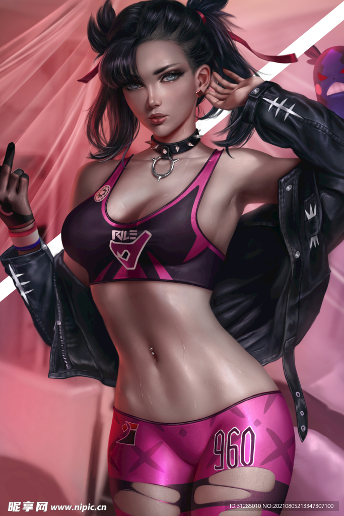皮衣美女
