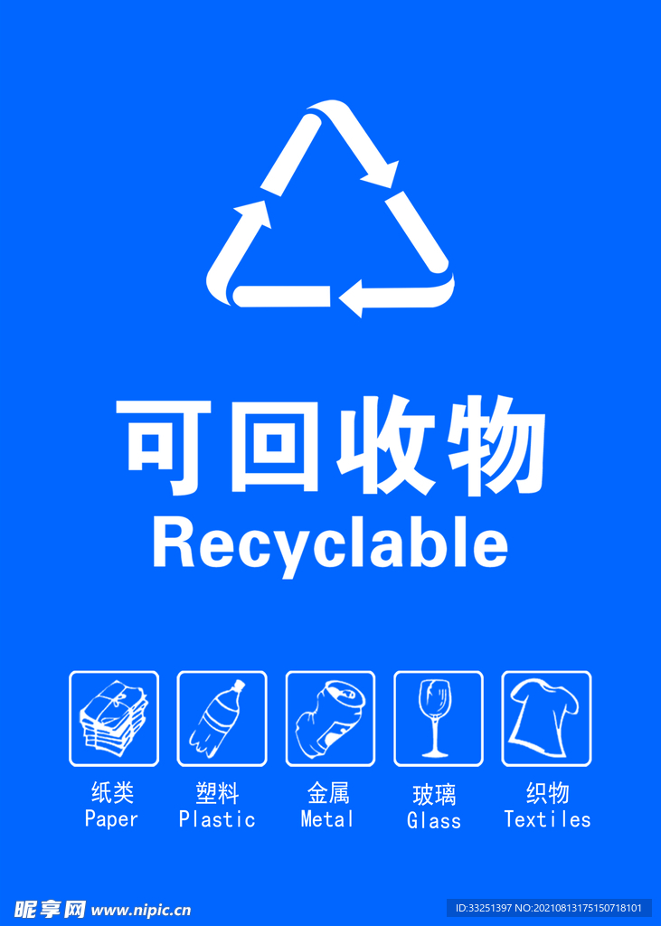 可回收物标示标志