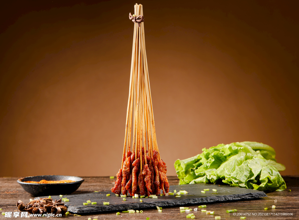香辣烤肉美食