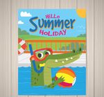鳄鱼夏季度假传单