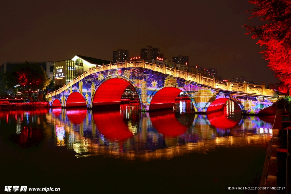温州夜景投影桥