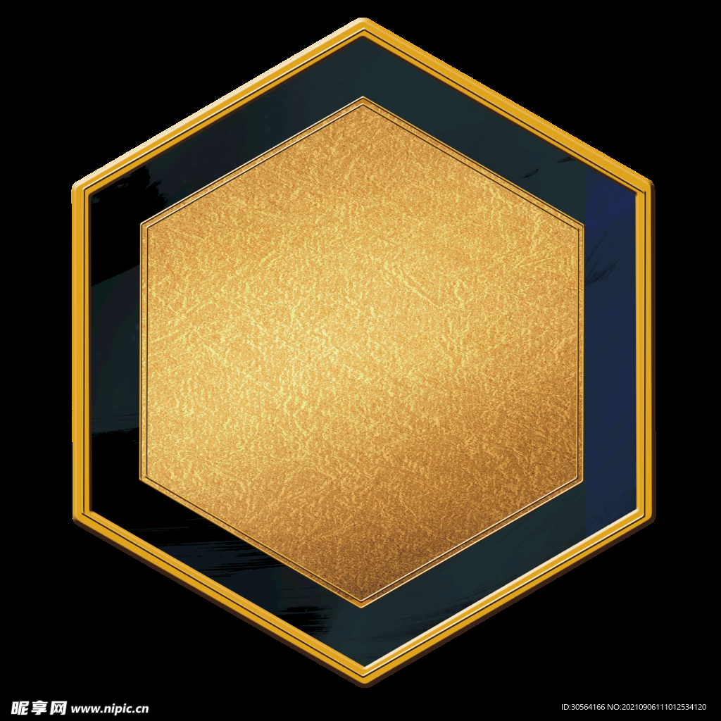 金色菱形立体素材