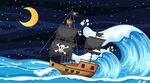 海盗船插画