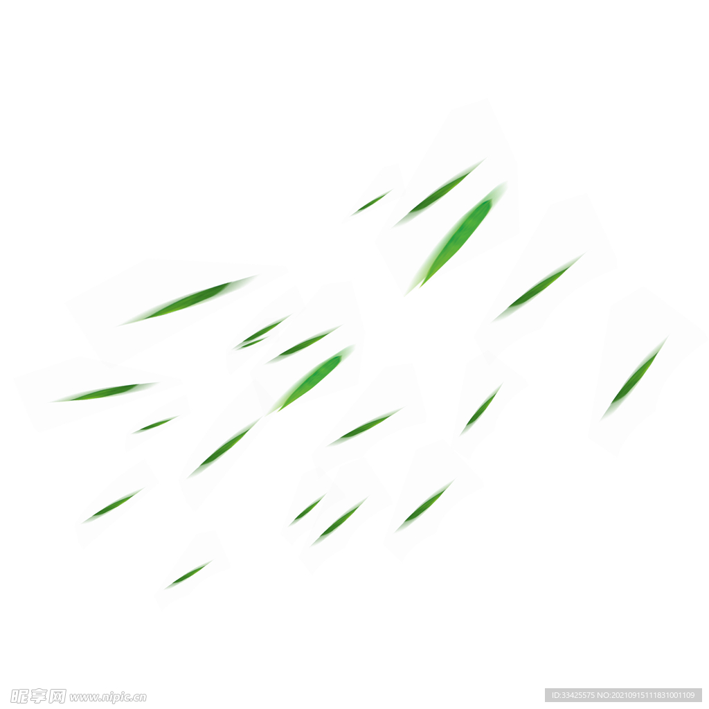 绿色卡通装饰树叶叶子叶片元素