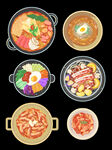 手绘韩式美食