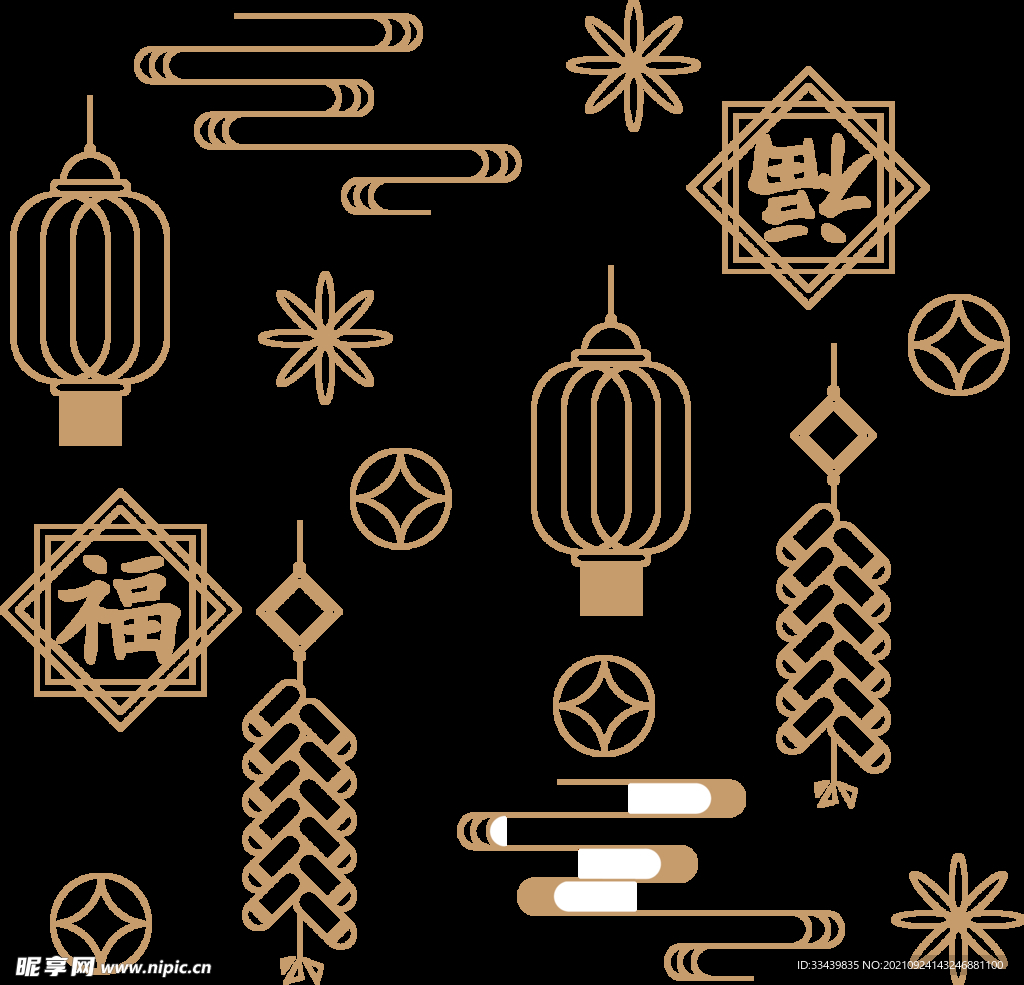 春節(jié)福圖標(biāo)素材