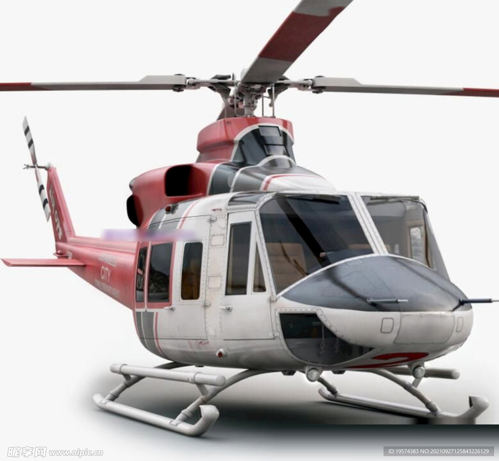 C4D模型民用直升飞机