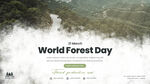 世界森林日横幅模板 Psd