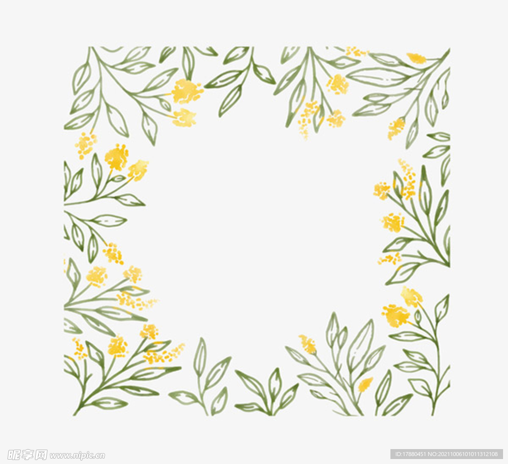 小黃花邊框