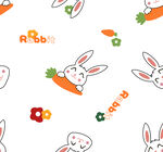 卡通兔子萝卜