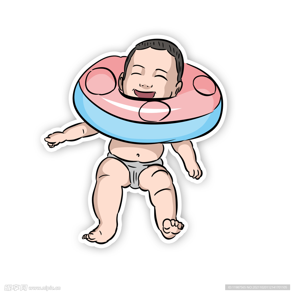 婴儿游泳游泳圈婴儿浴卡通形象