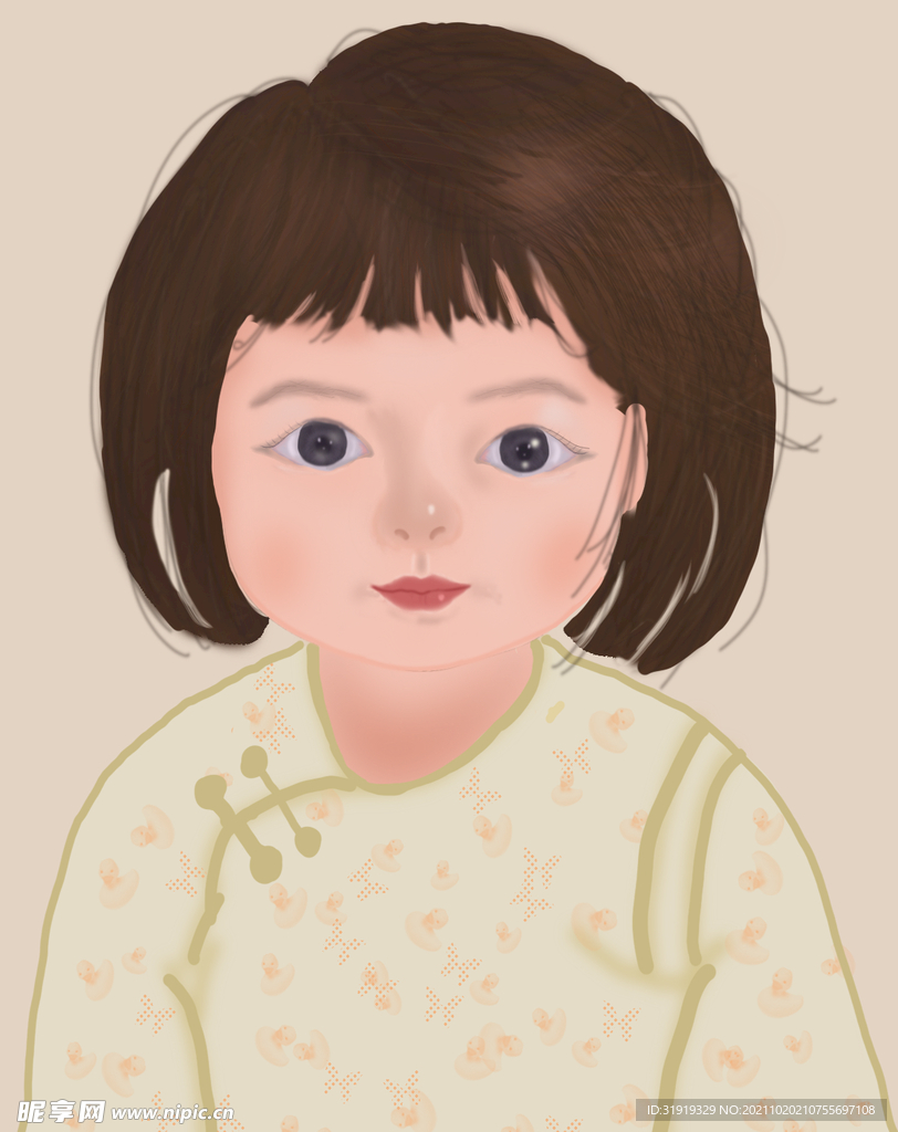 小女孩小像