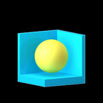 透明立方体球体立体图标