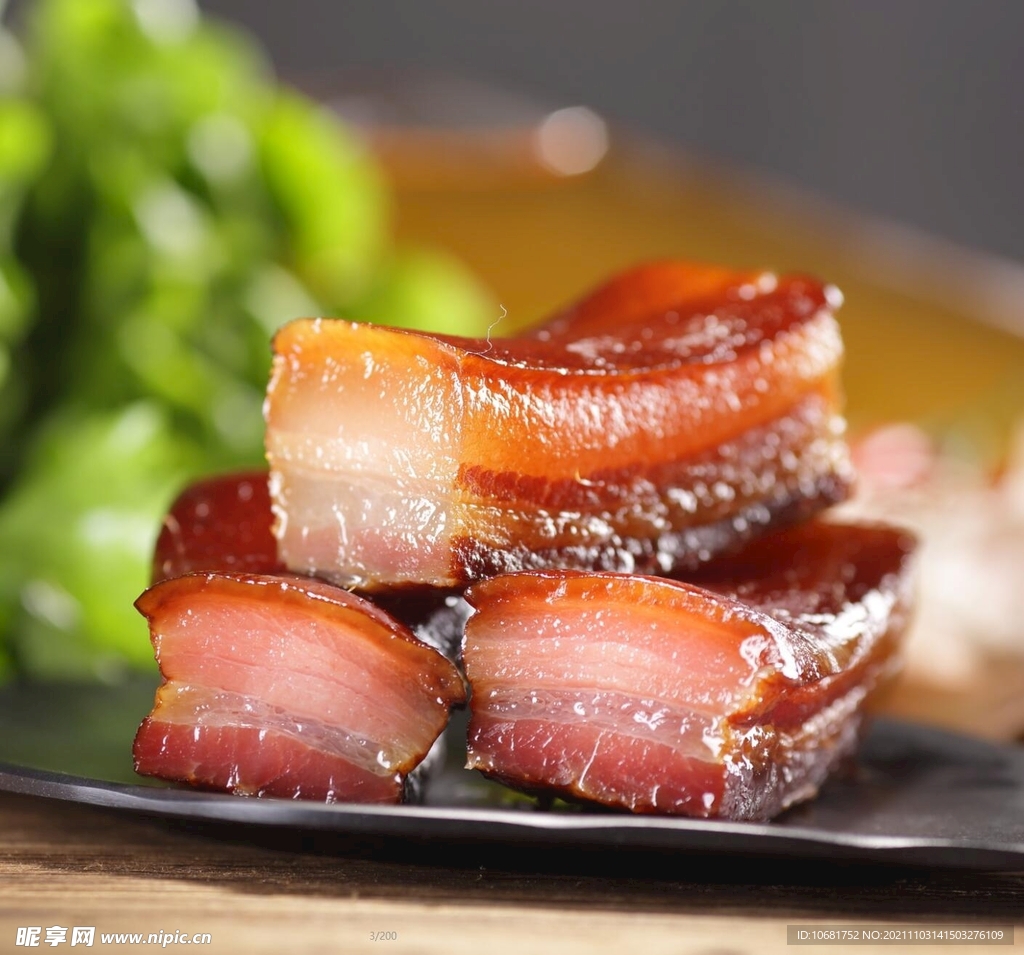 煙熏臘肉美食圖片