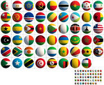 非洲各国国旗球