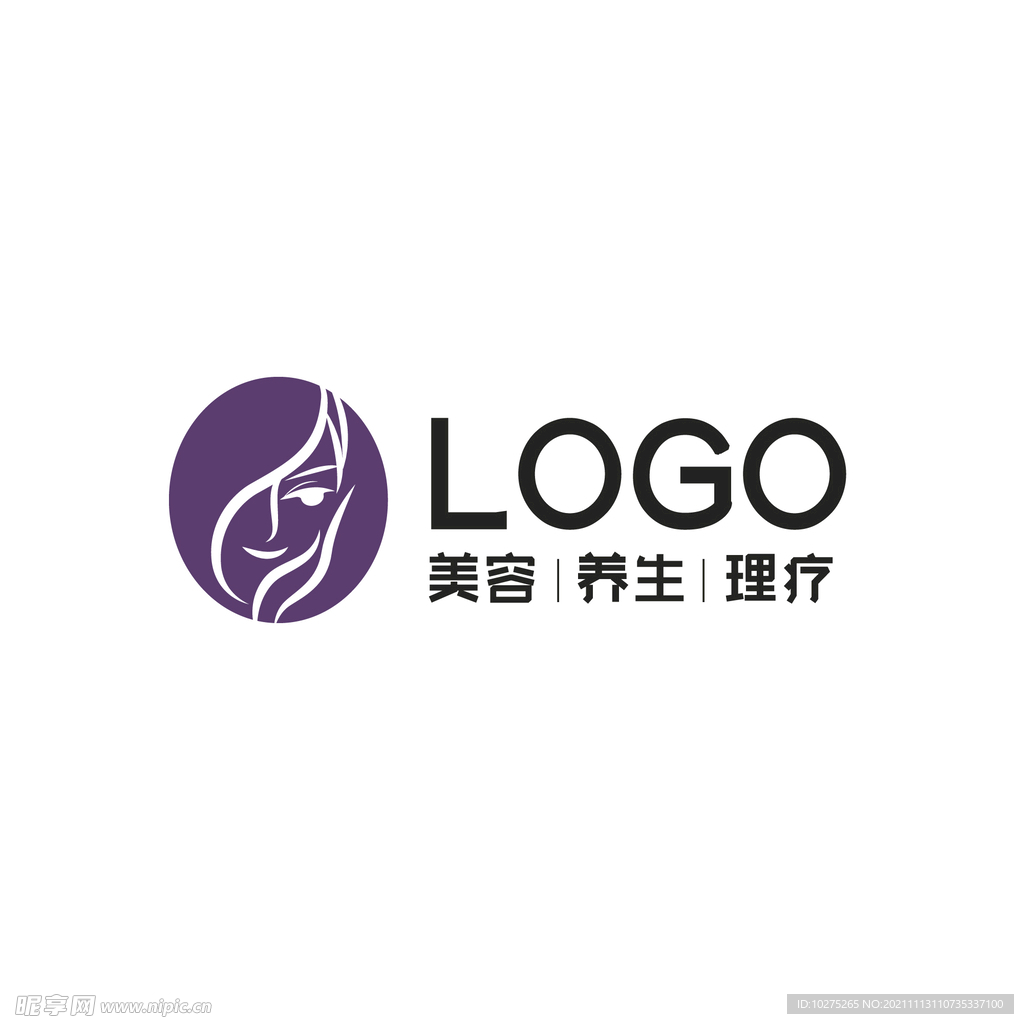 人物头像美容养生理疗logo