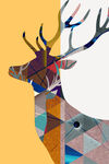 抽象麋鹿几何装饰画