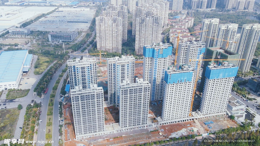 在建樓盤高清航拍