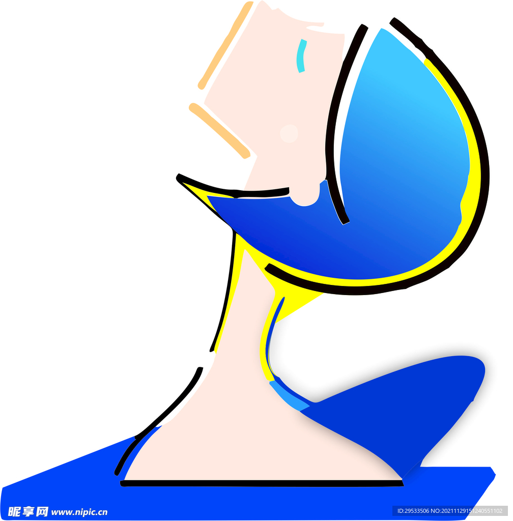 優雅女描筆