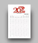 平面 2022 日历模板矢量