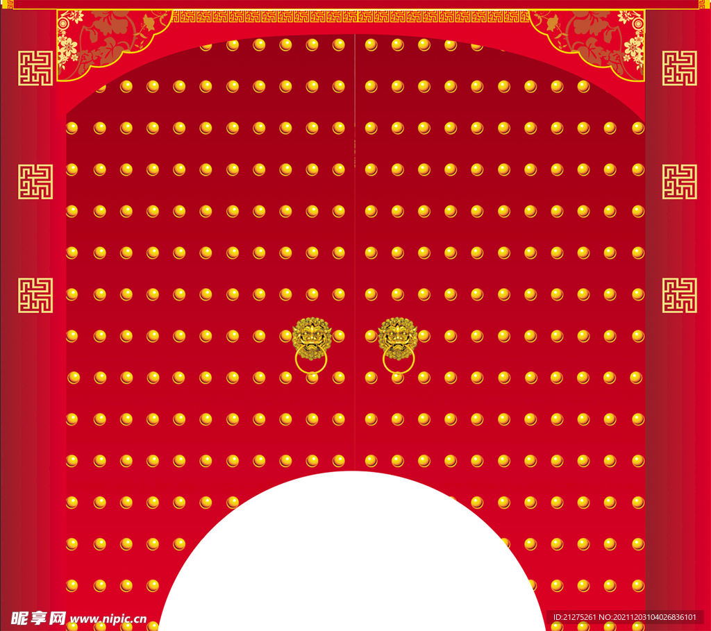 古典紅色門