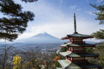 富士山和寺庙