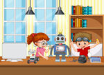 学生和机器人 