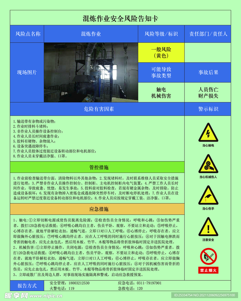 風(fēng)險告知卡