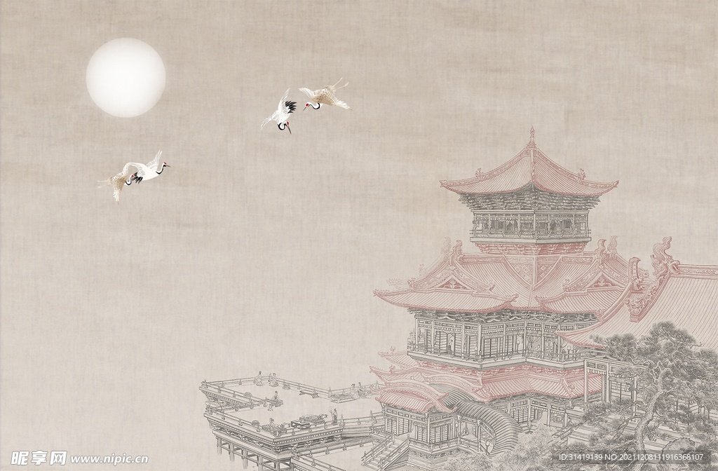 中式亭臺建筑