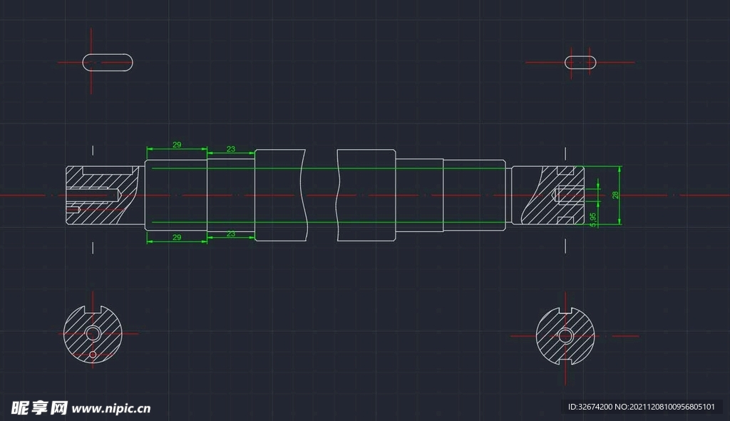 轴类零件图 CAD制图