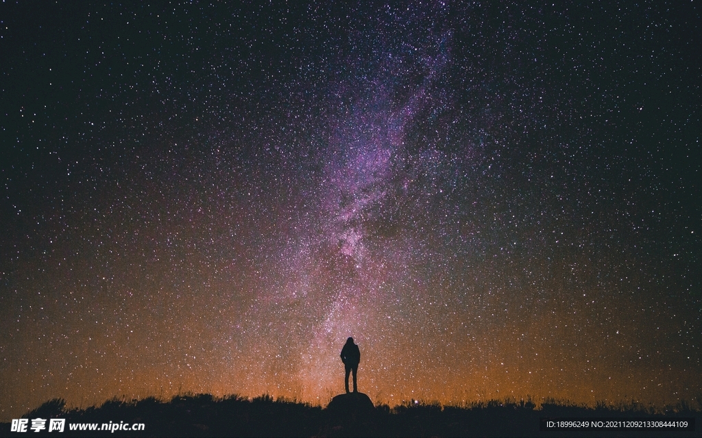 星空人物背景圖片