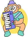 弹风琴 弹琴猴子