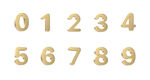 金色立体数字-0-9