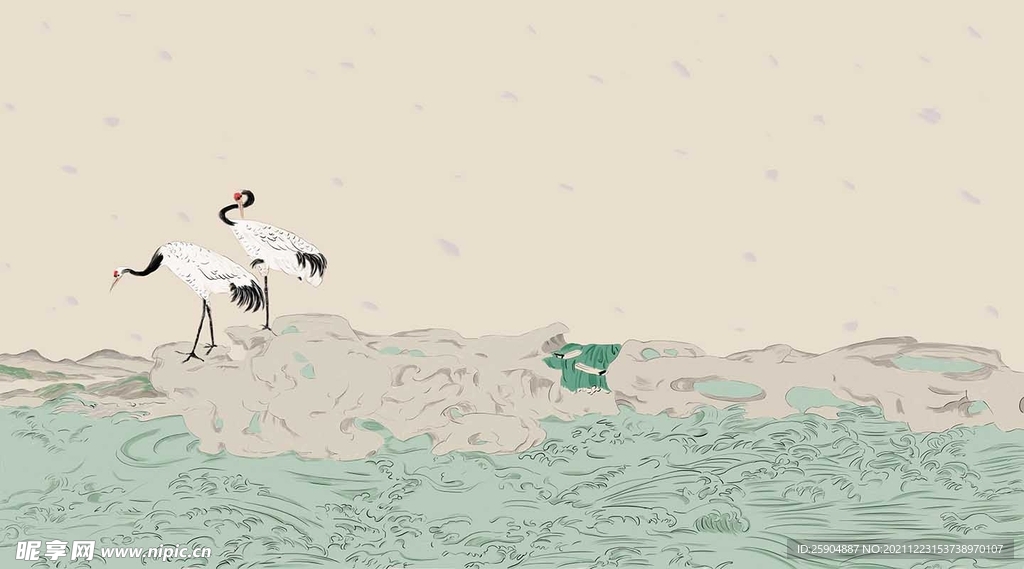 仙鶴背景