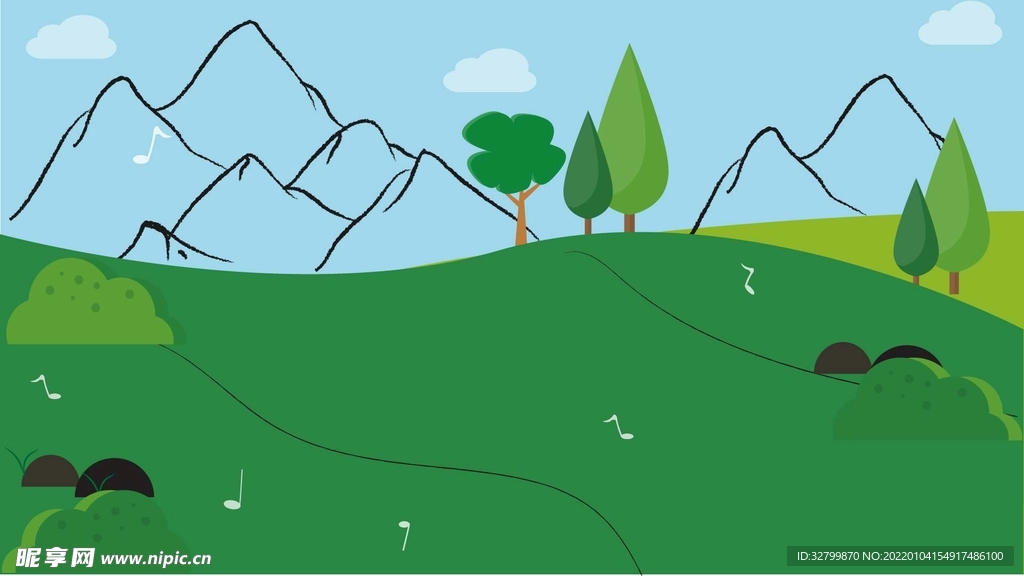 大山春游風景