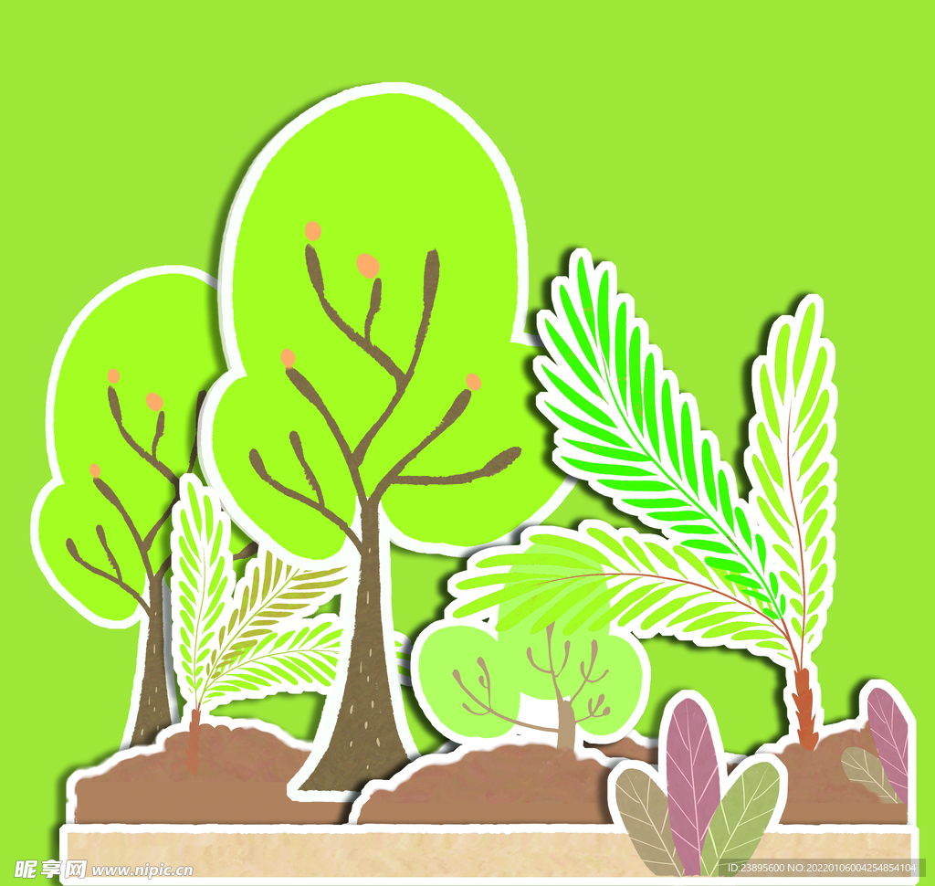 卡通森林背景