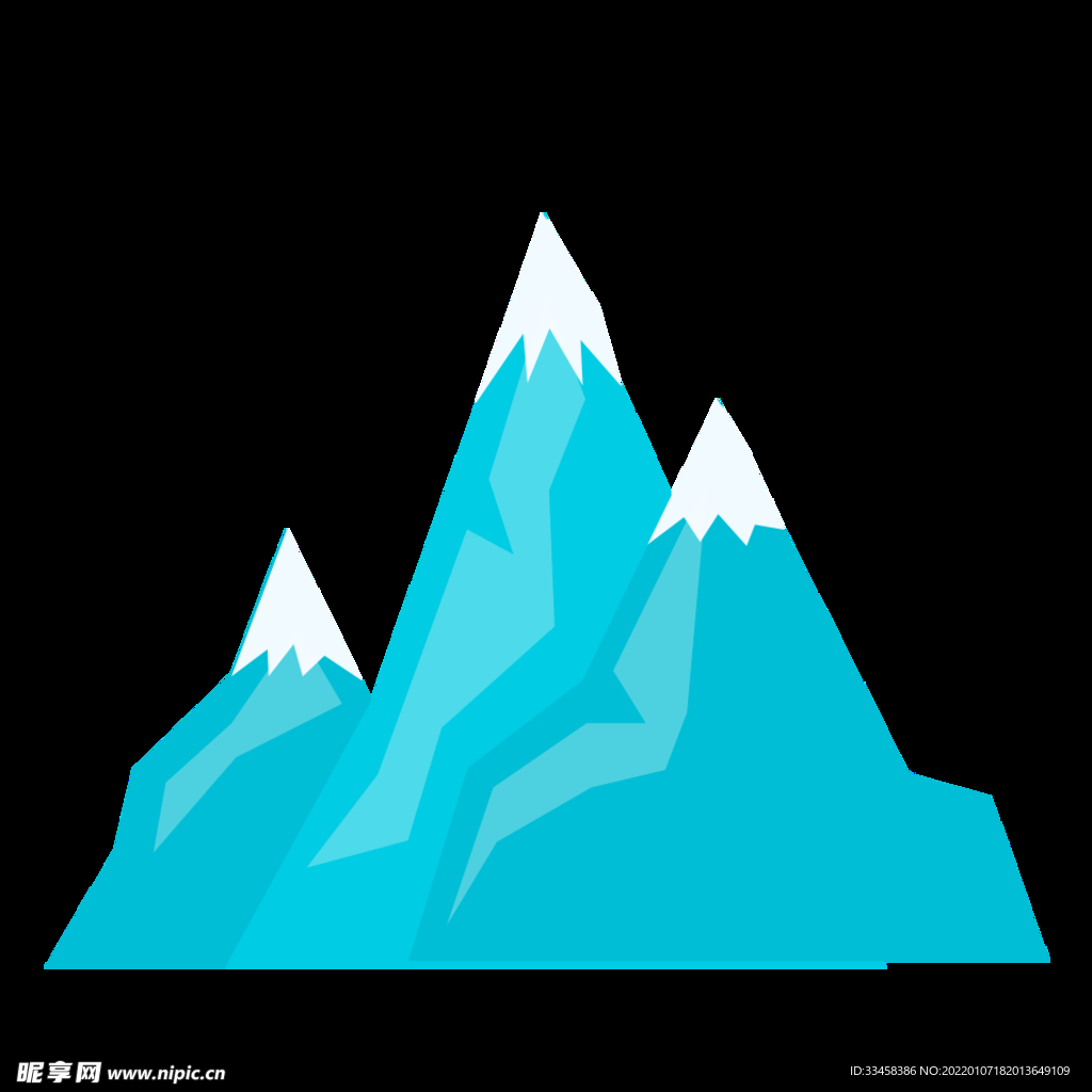 冰山 圖標 免摳 矢量 插畫