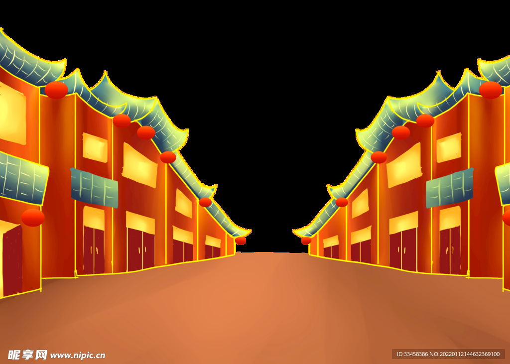 春節(jié)喜慶街道