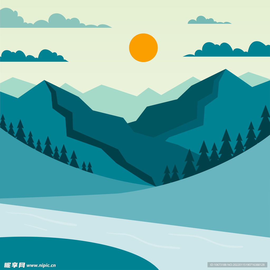  山巒山峰背景