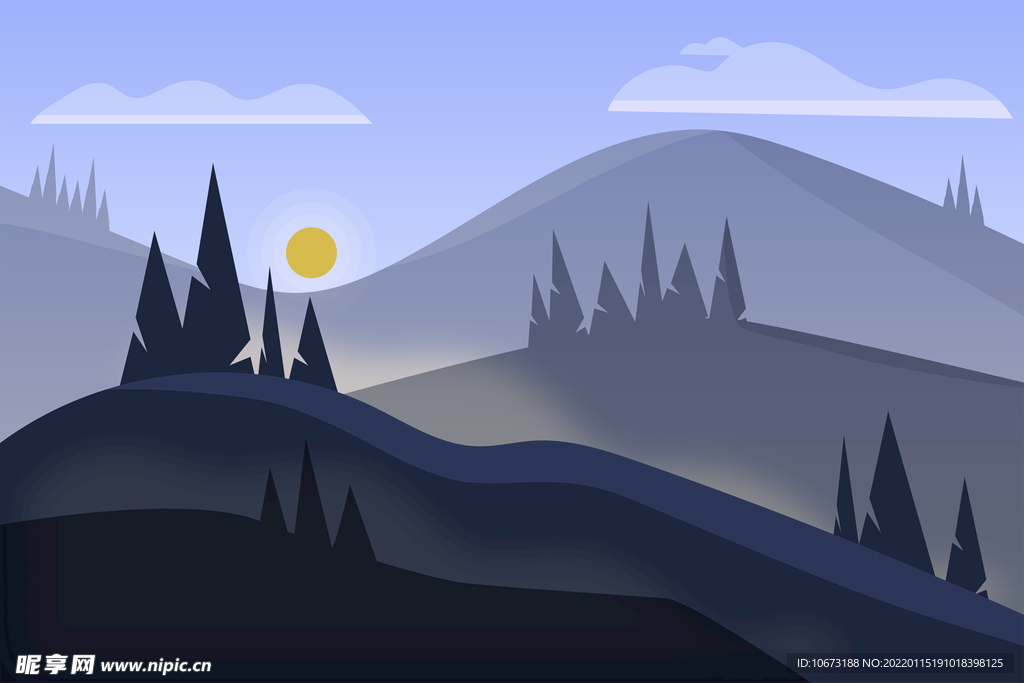  山巒山峰背景
