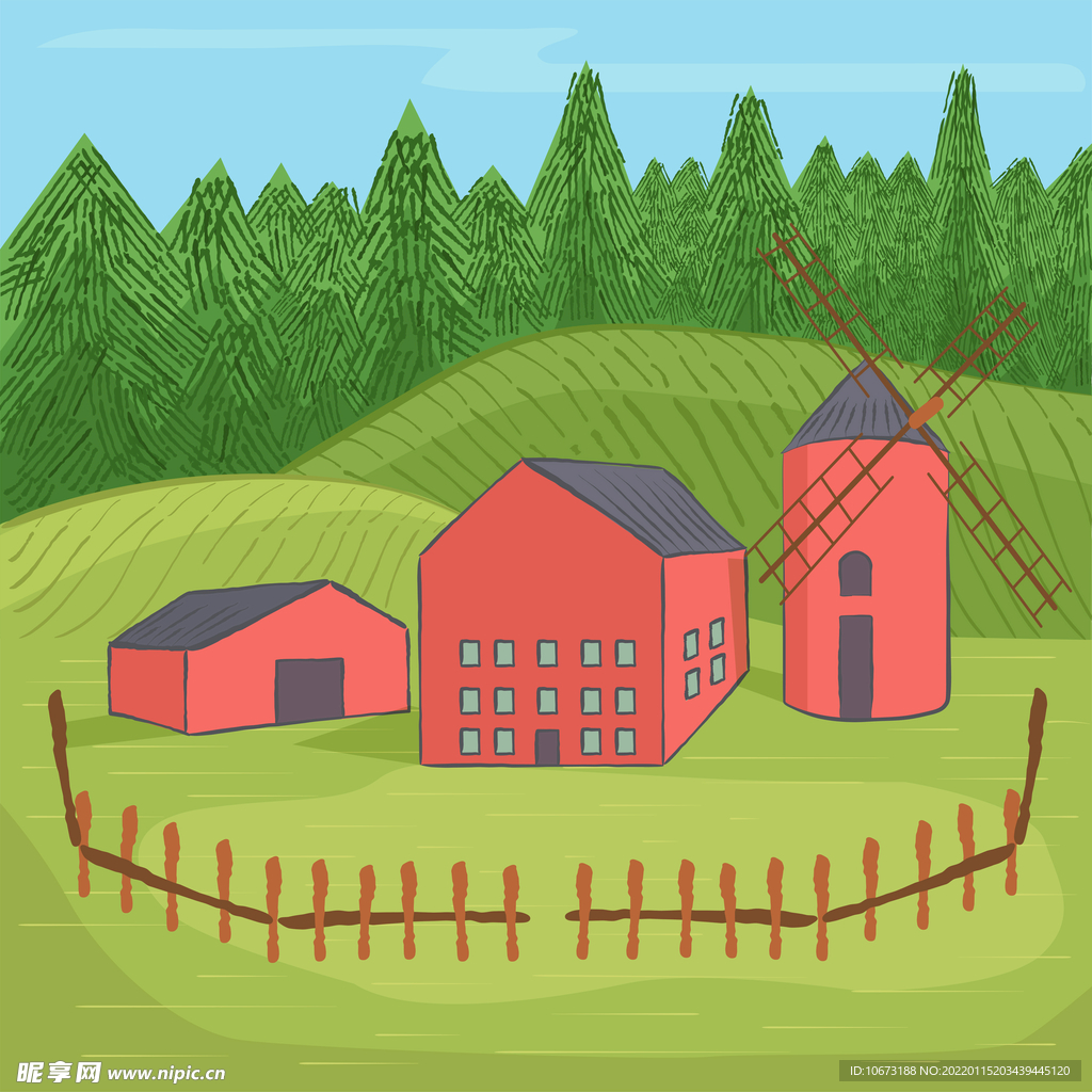 鄉(xiāng)村地形背景