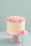 浪漫粉色花朵蛋糕