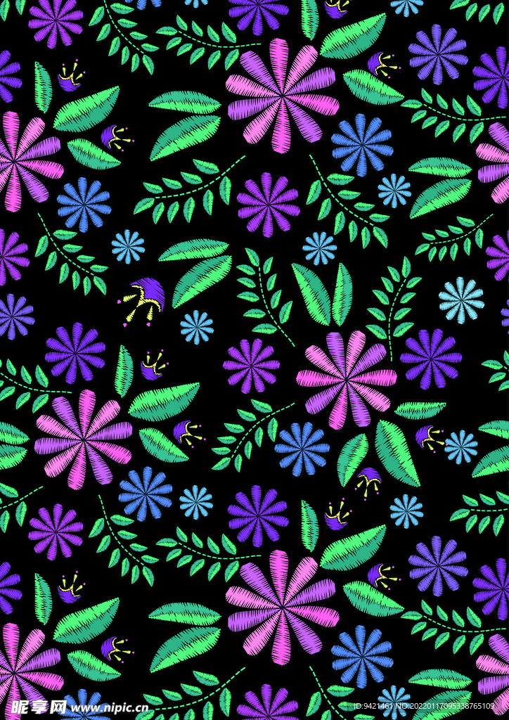 色彩花卉