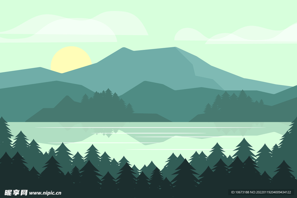 湖泊湖畔背景