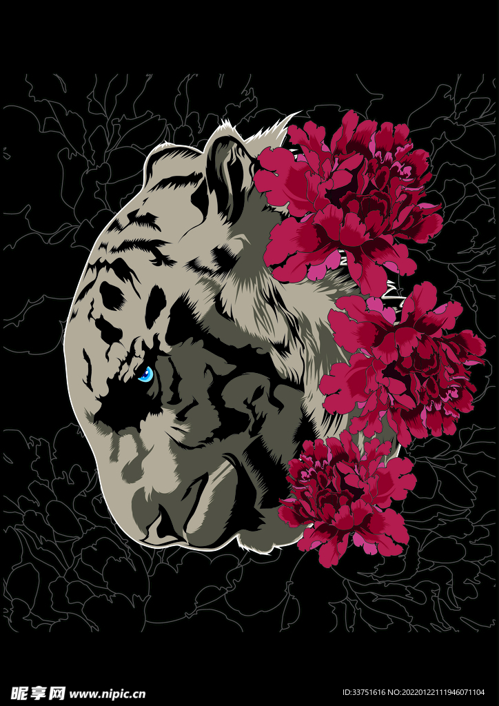 老虎花卉