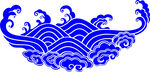 波浪海浪蓝色纹理