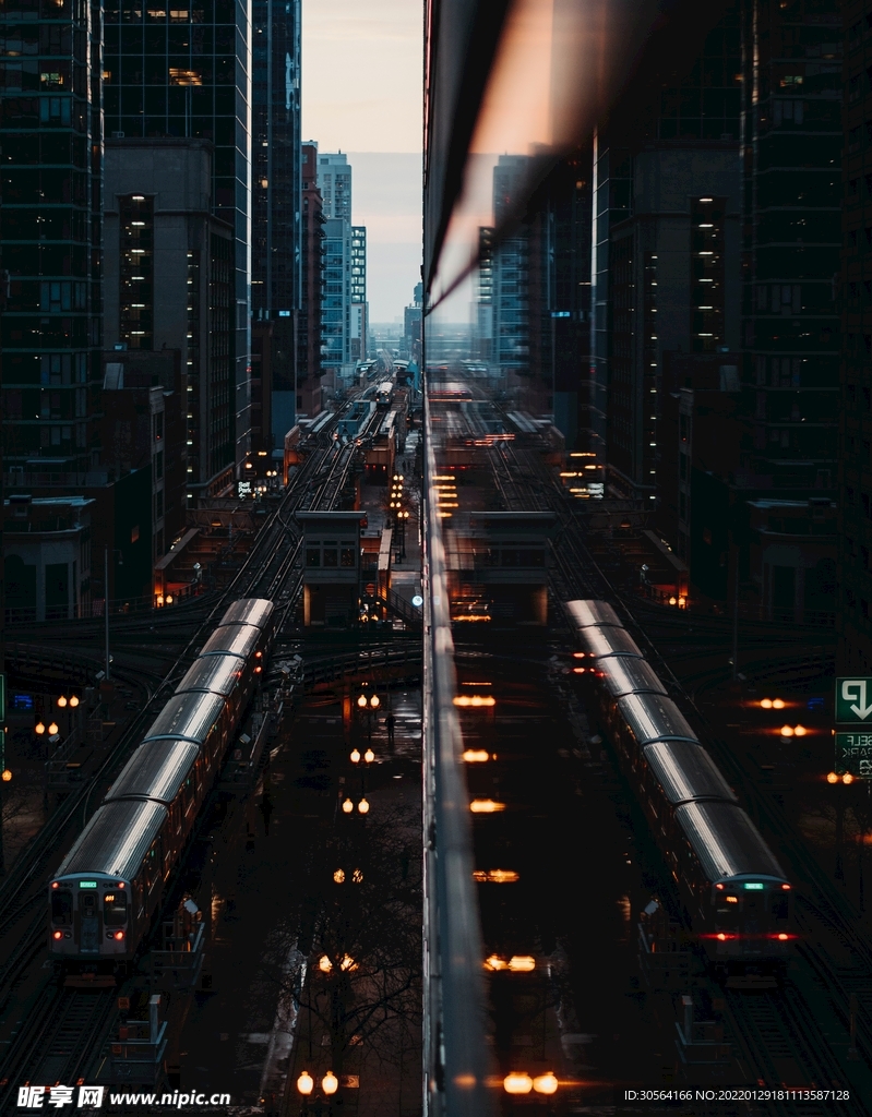 城市建筑空間背景素材