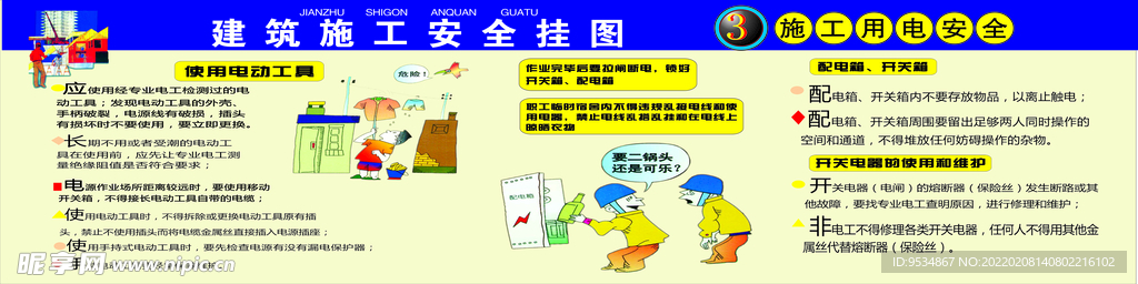 建筑施工安全掛圖
