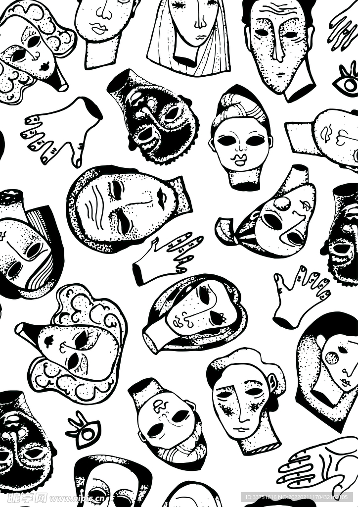 黑白人物